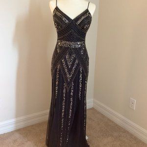 Purple Beaded Prom Dress